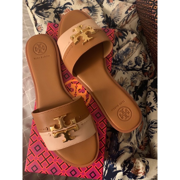 pink tory burch slides